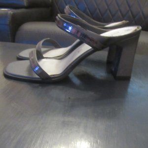 FIONI - Gray Sandals w/ Sequin bands ~ Size 10